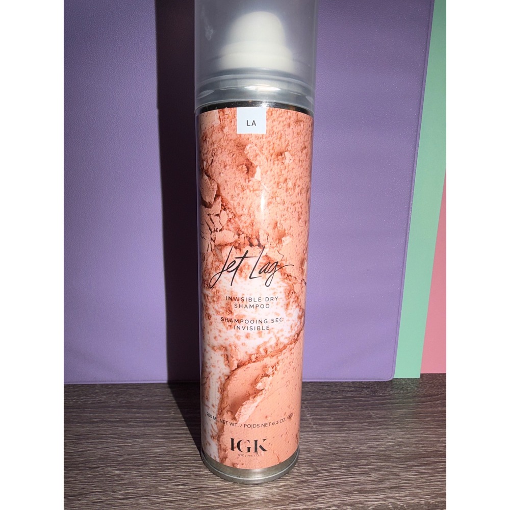 IGK Jet Lag Invisible Dry Shampoo 6.3 oz Aerosol Oil Absorbing Spray hair care